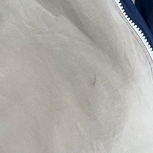 Hooded lightweight jacket XL mens khaki navy full zip pockets performance coat - Picture 4 of 9